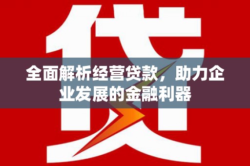新郑全面解析经营贷款，助力企业发展的金融利器