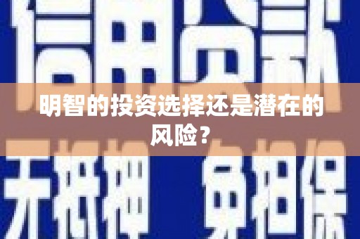 新郑明智的投资选择还是潜在的风险？