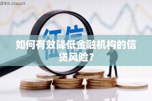 新郑如何有效降低金融机构的信贷风险？