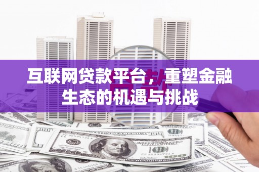 新郑互联网贷款平台，重塑金融生态的机遇与挑战