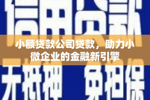 新郑小额贷款公司贷款，助力小微企业的金融新引擎