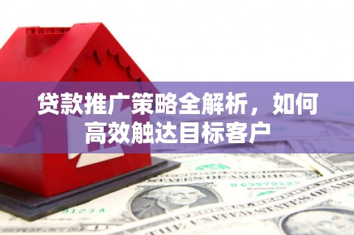 新郑贷款推广策略全解析，如何高效触达目标客户