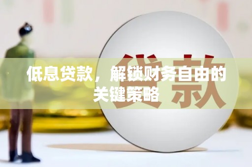 新郑低息贷款，解锁财务自由的关键策略