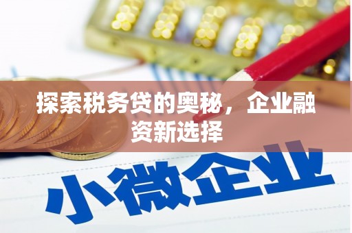 新郑探索税务贷的奥秘，企业融资新选择