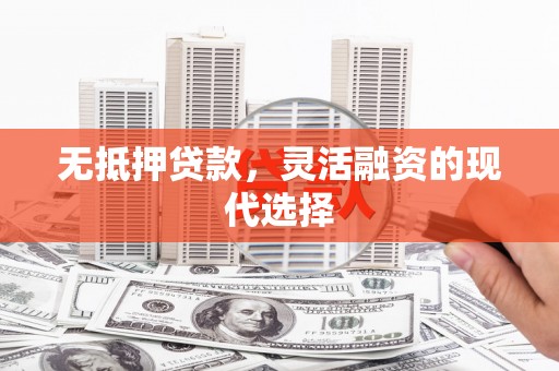 新郑无抵押贷款，灵活融资的现代选择