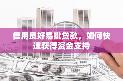 新郑信用良好易批贷款，如何快速获得资金支持