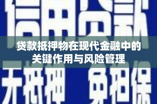 新郑贷款抵押物在现代金融中的关键作用与风险管理