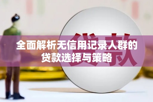 新郑全面解析无信用记录人群的贷款选择与策略